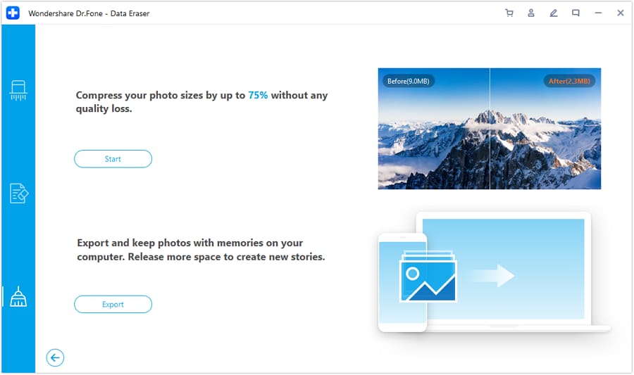 compress photos on iPhone - lossless compression