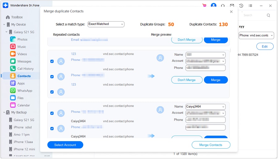 merge duplicate contacts