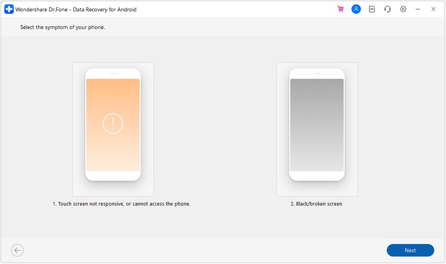 Choose the fault type of your device