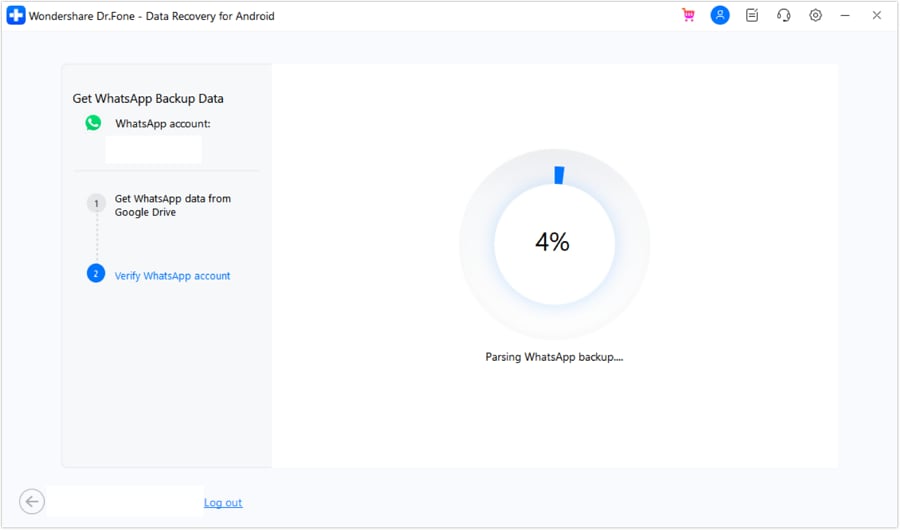 open whatsapp backup on the computer