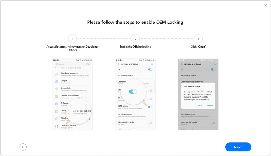 follow the steps to enable oem Locking