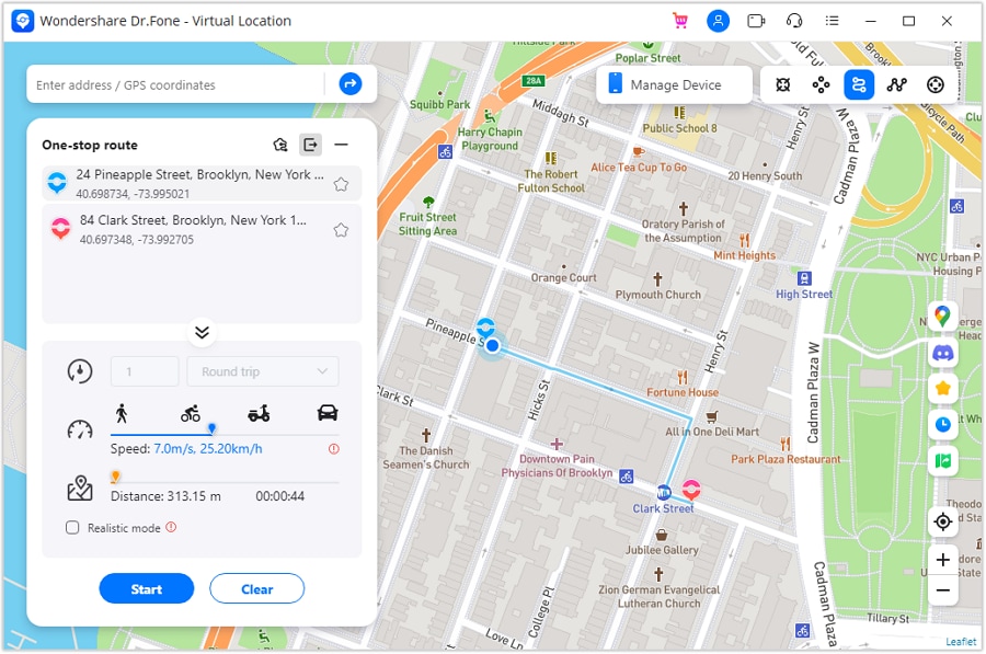 export location as a gpx file