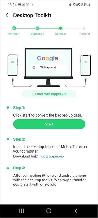 transfer via no usb method