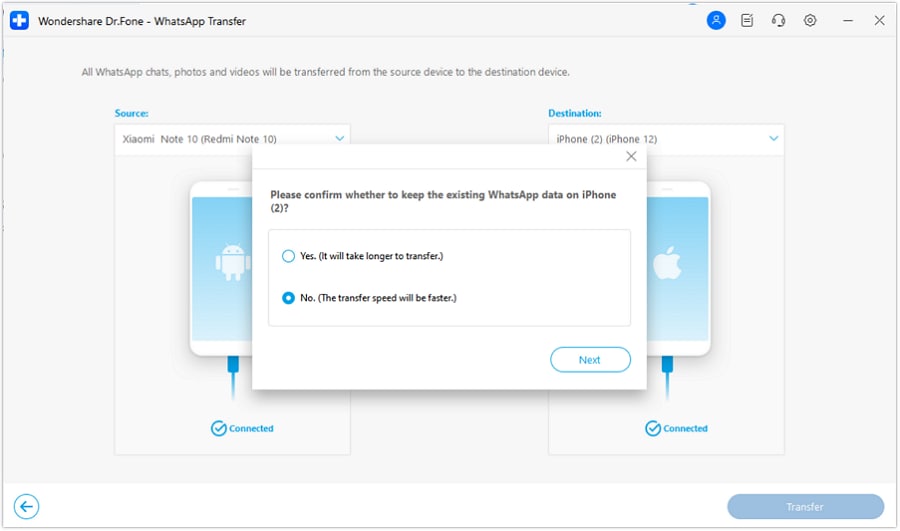 confirm whatsapp existing data status