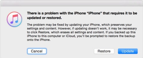 fix iPhone in Recovery Mode by iTunes