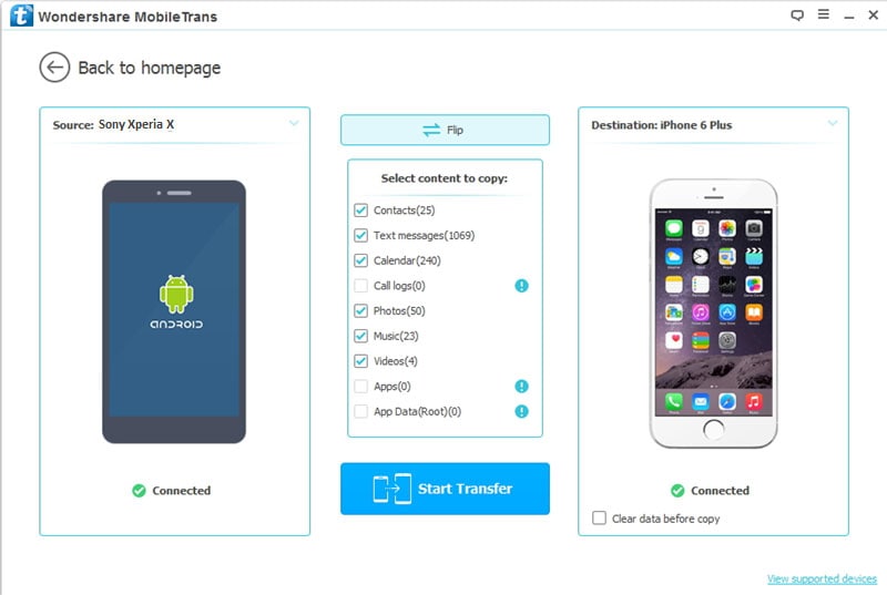 Transfer contactpersonen van Sony Xperia naar iPhone