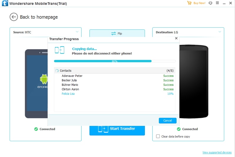 transfer data from HTC to LG