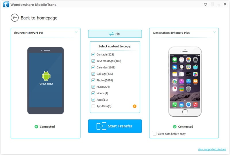 transfer contacts from Huawei to iPhone