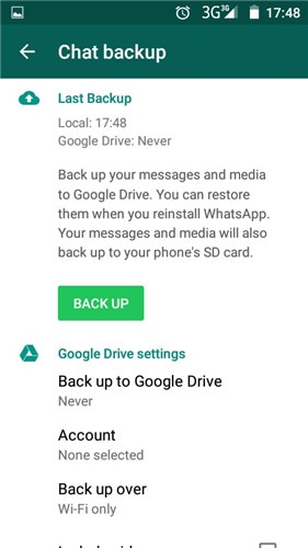 backup WhatsApp