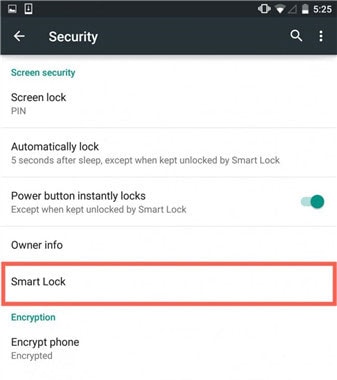 Smart Lock on Samsung