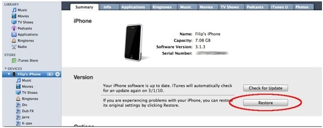 iphone disabled connect to itunes-restored the iPhone firmware