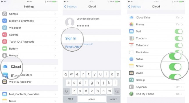 Notities niet sync in iCloud