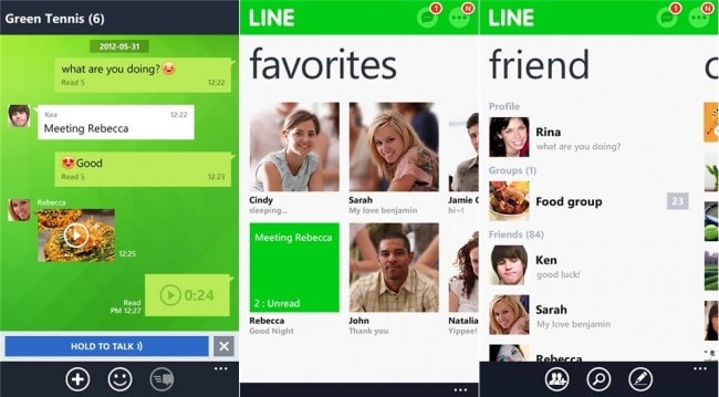 Line messenger