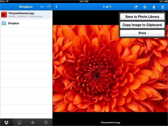 transfer photos from pc to ipad using Dropbox