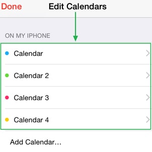 iPhone calendar