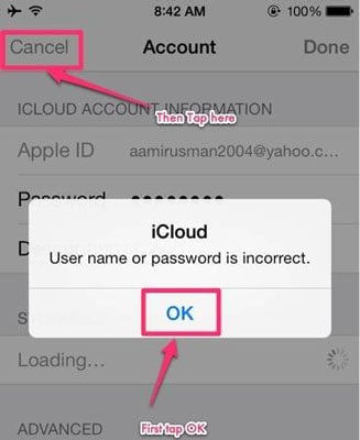 enter username and password