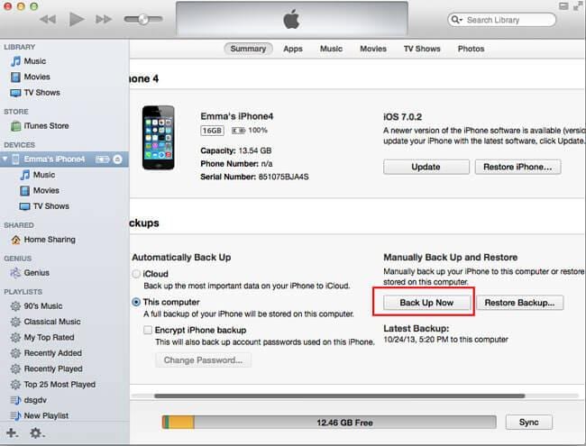 Hoe een iPhone back-up maken onder Mac met iTunes.