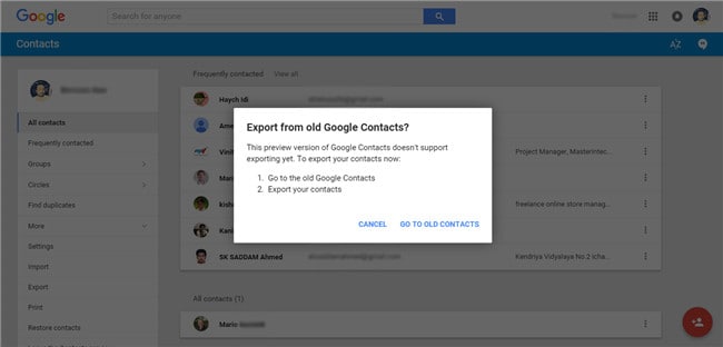 manage google contacts