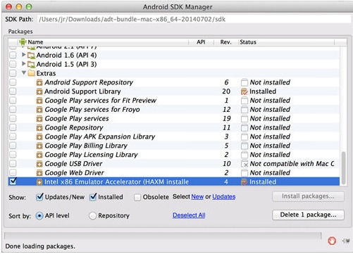 mobile emulator-Intel x86 Emulator Accelarator