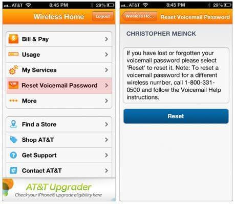  reset iphone voicemail password att