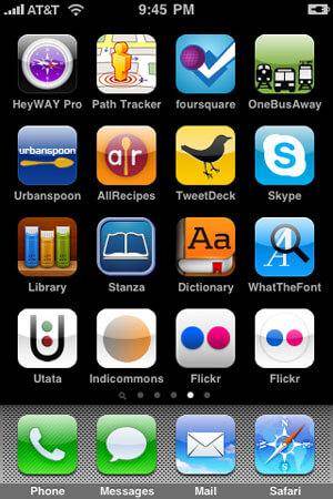 reset iphone Battery-Choose Default iPhone Apps