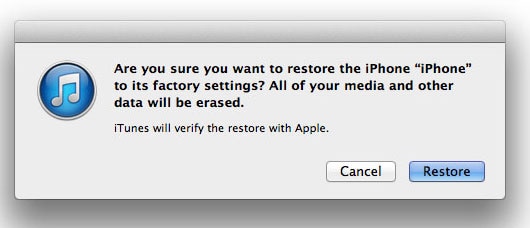 restore iphone permission