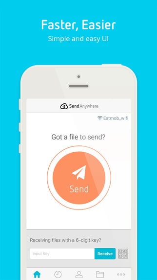 Send Anywhere to send large size file from iphone