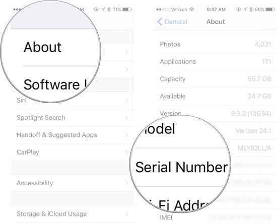 identify refurbished iPhone 7 plus