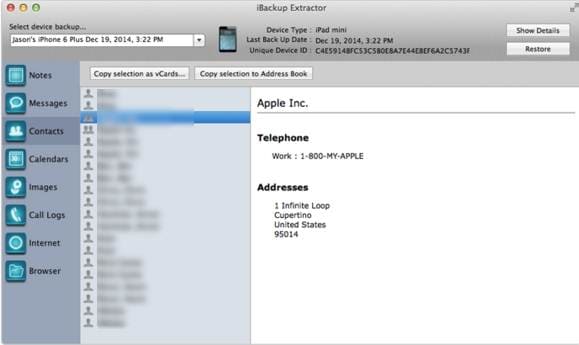 iOS backup software - iBackup Extractor