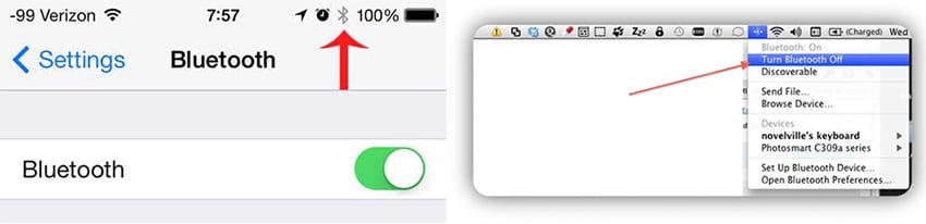 how to use airdrop from mac to iphone - Turn on Bluetooth on iPhone and Mac