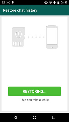 restoring whatsapp