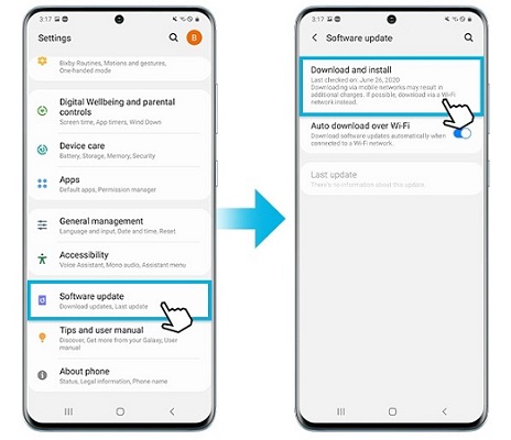 lower performance as one of samsung update issues