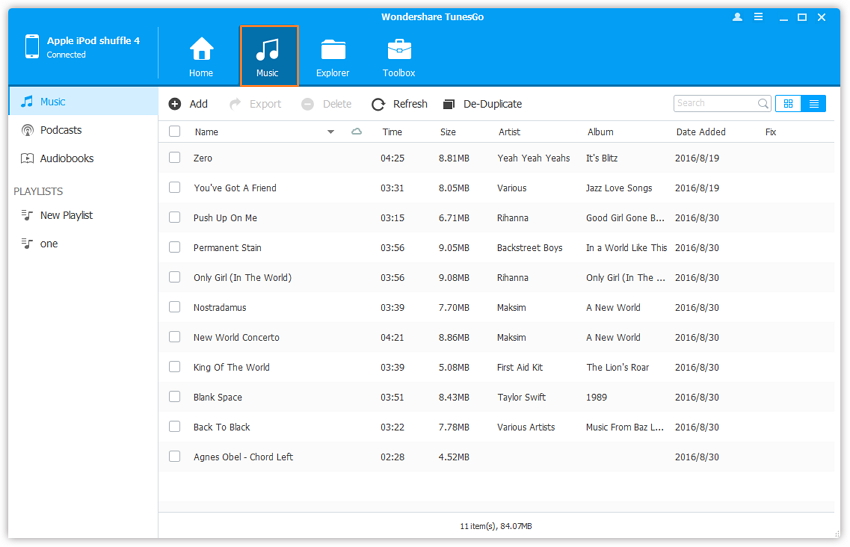 transfer songs from ipod shuffle to itunes