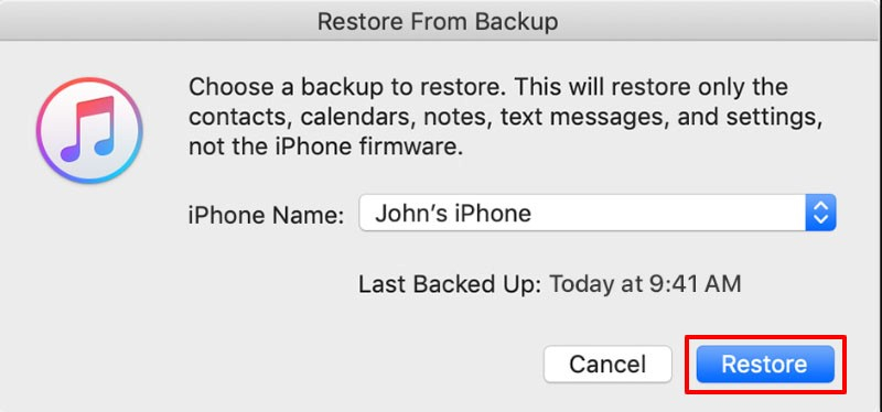 restore from backup