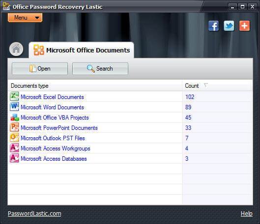 office password recovery lastic