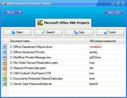 vba password recovery master